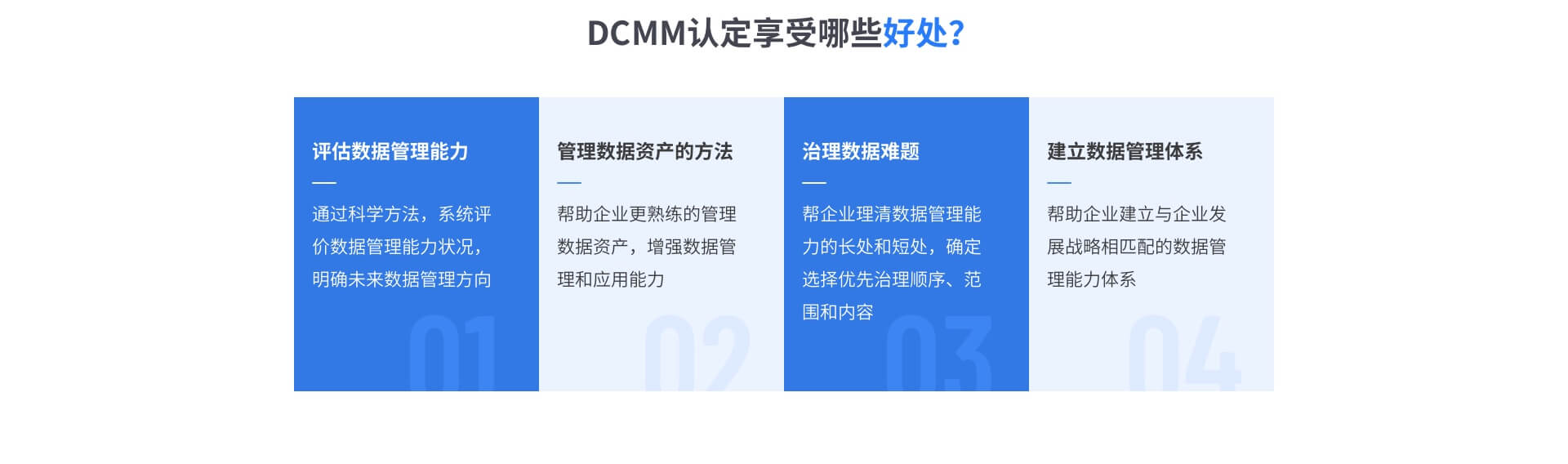 DCMM办理/DCMM数据管理能力成熟度评估好处和政策